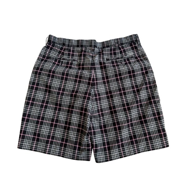 IZOD Men's Performance Black Pink Plaid Shorts Size 36 - Picture 4 of 8